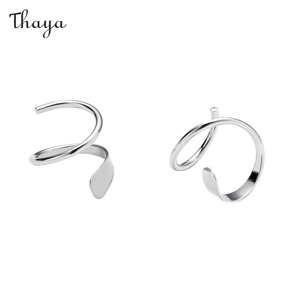 Thaya 925 Silver Multi-Circle Curve Earrings