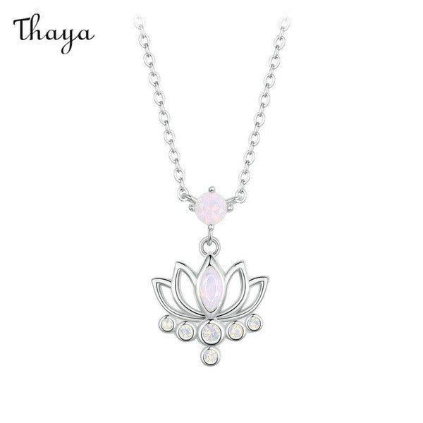 Thaya 925 Silver Lotus Necklace