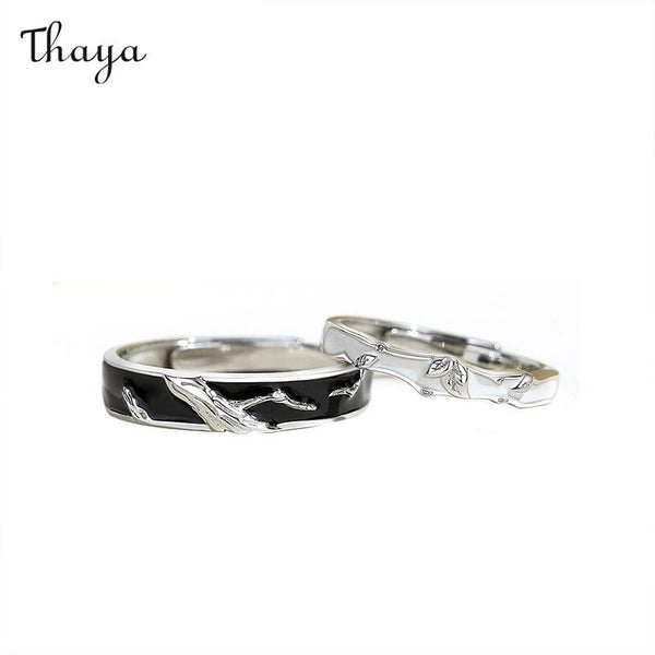 Thaya 925 Silver Eternal Love Couple Rings & Bracelets
