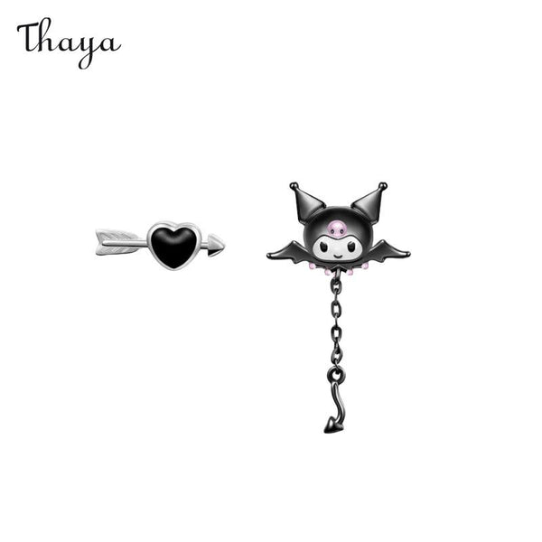 Thaya Cute Metal Drip Little Monster Angel Earrings