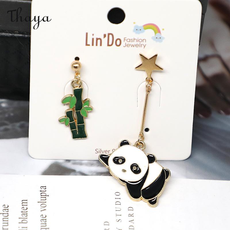 Thaya Süße ehrliche Panda Ohrringe