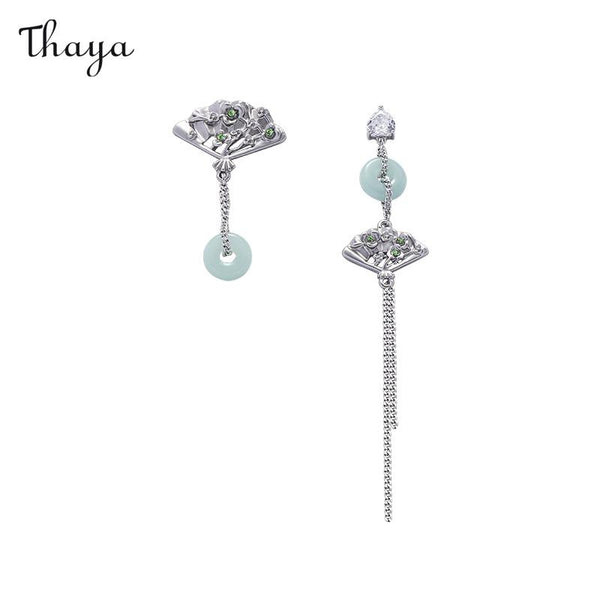 Thaya  Asymmetrical Lucky Fan Earrings