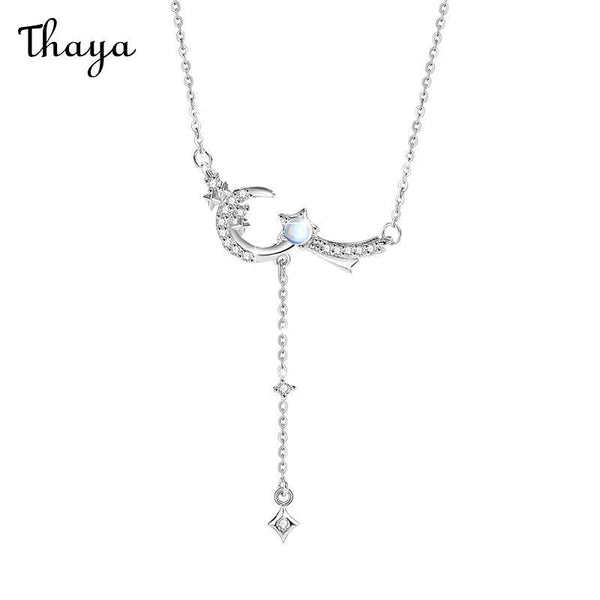 Thaya 925 Silver Romantic star-moon Necklace