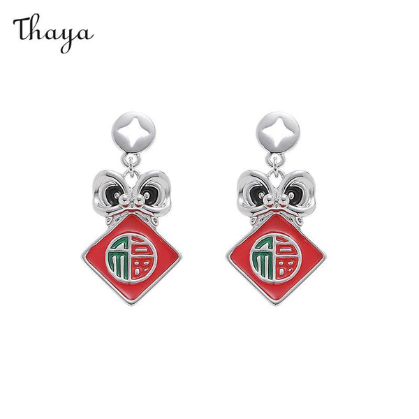 Thaya Winter Lion Earrings