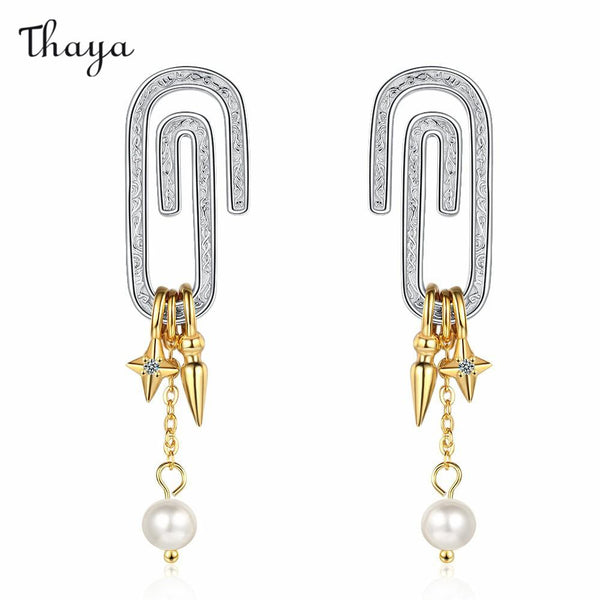 Thaya 925 Silver Light Luxury Stars Earrings