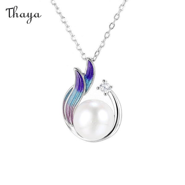 Thaya 925 Silver Innovative Mandream Pearl  Necklace & Earrings