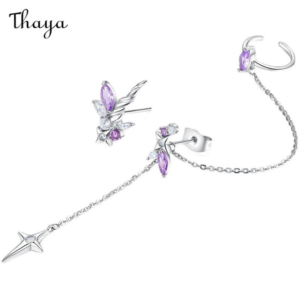 Boucles d'oreilles Thaya Dreamy Purple Star