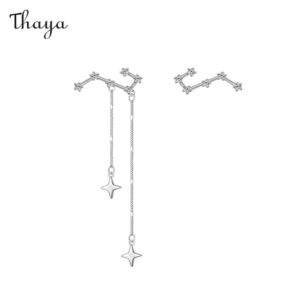 Boucles d'oreilles asymétriques Dipper Thaya en argent 925