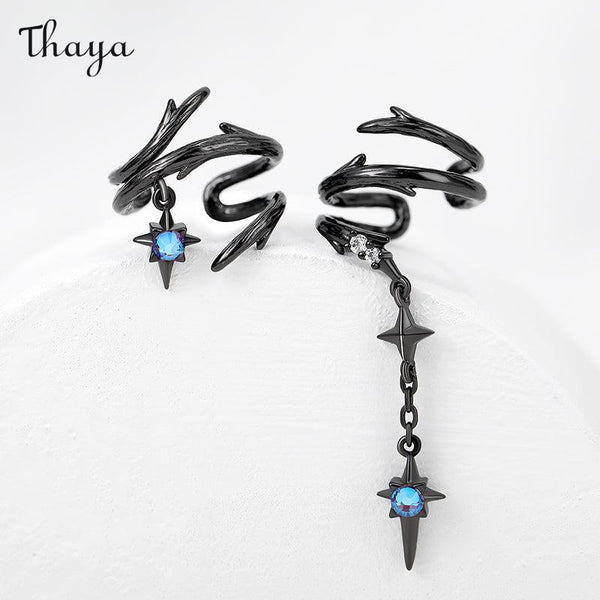 Thaya  Star  Crystal  Ear Clips