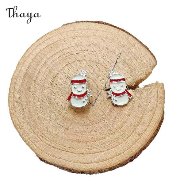 Thaya – Mini-Ohrstecker „Schneemann/Rentier“