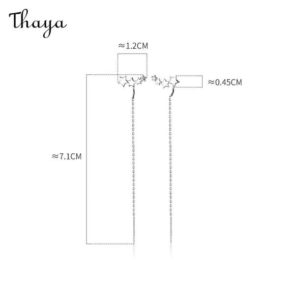 Thaya 925 Silver Star Earrings Wire