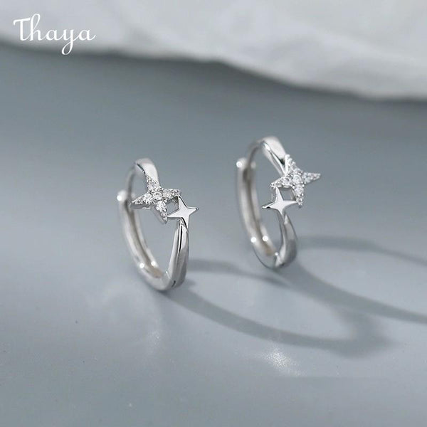 Thaya 925 Silver Star Earrings