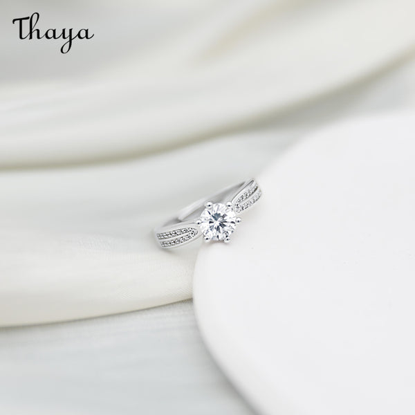 Thaya Classy 1Carat Six Prong Simulated Diamond Ring