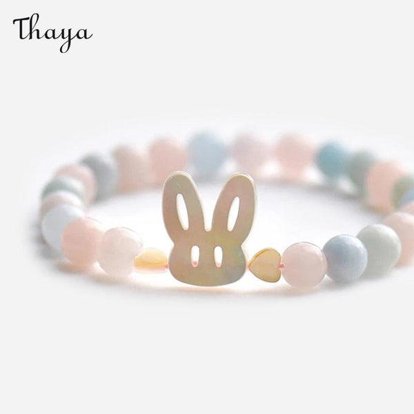 Thaya  Morganite Sea Sapphire Rabbit Bracelet