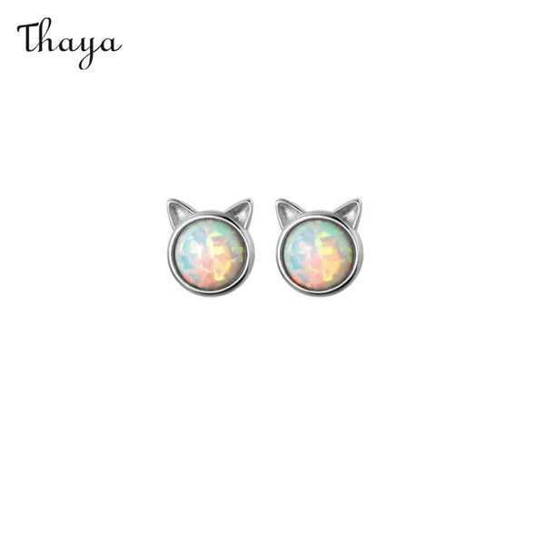 Thaya Aurora Colored Cat Earrings