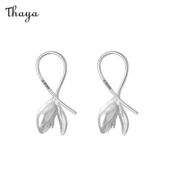 Thaya 999 Silver Magnolia Stud Earrings