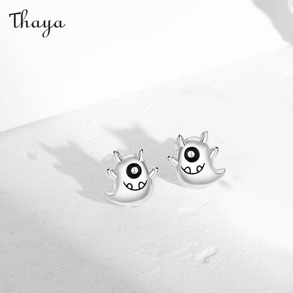 Thaya – boucles d'oreilles quotidiennes en argent 925, petit diable fantôme