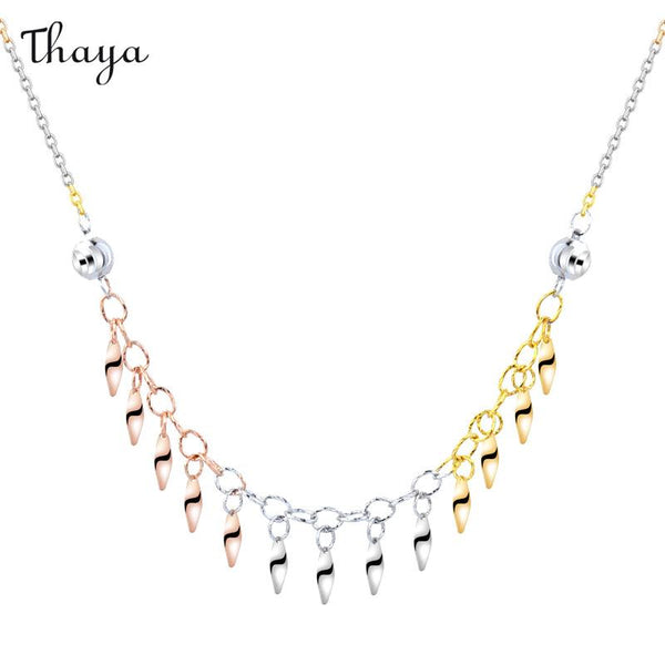 Thaya 925 Silver Colorful Silver Fashion Tassel Necklace