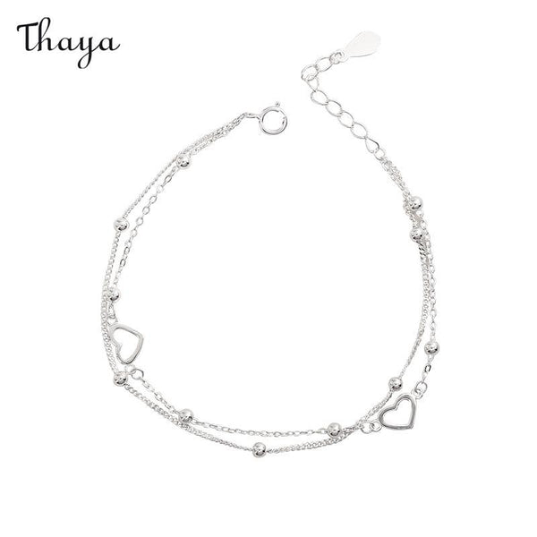 Thaya 925 Silver Love Double Layer Bracelet