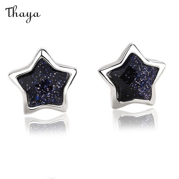 Thaya 925 Silver Dreaming Star Stud Earrings