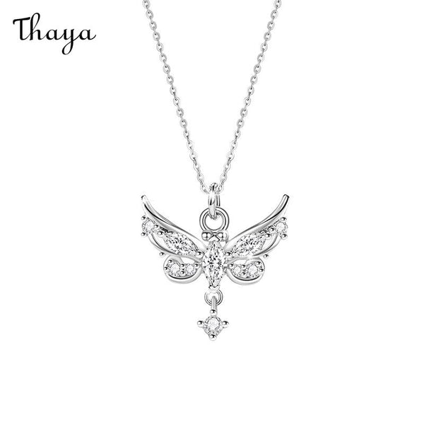 Thaya 925 Silver Angel Wings Butterfly Necklace
