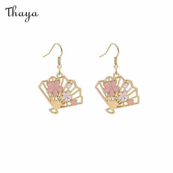 Thaya Sakura Fan Earrings