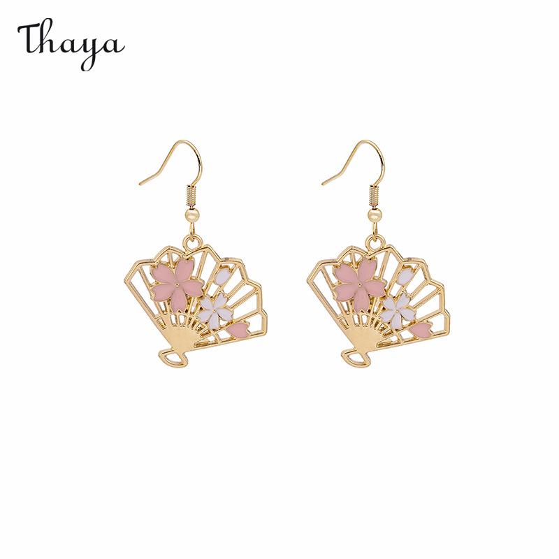 Thaya Sakura Fächer Ohrringe