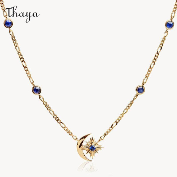 Collier Thaya Star Moon Explosion Saphir