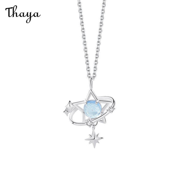 Thaya 925 Silver Star Track Necklace & Bracelet