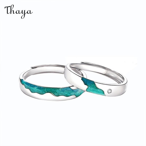 Thaya 925 Silver Aurora Couple Rings