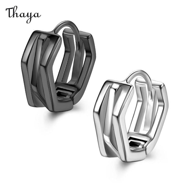 Thaya Geometric Interlocking Ear Studs