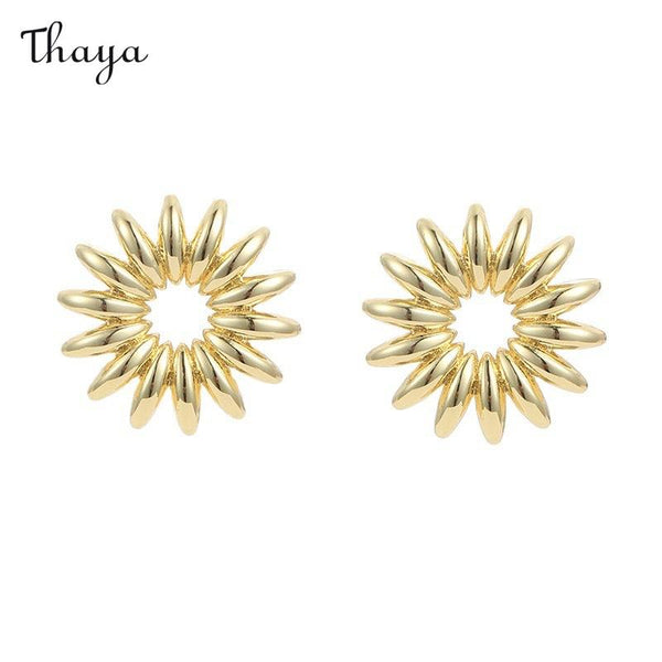 Thaya Sonnenblumen-Gänseblümchen-Ohrringe