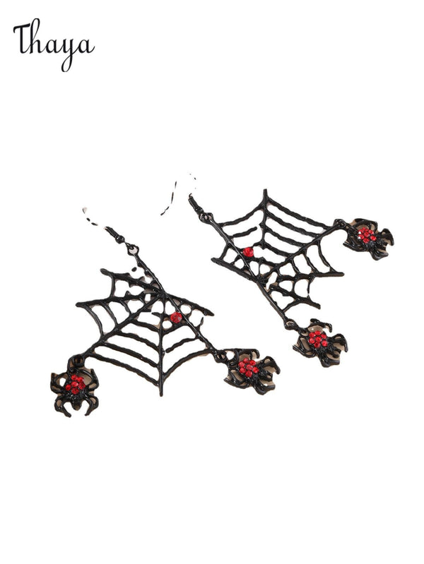 Thaya Spider Web Punk Earrings