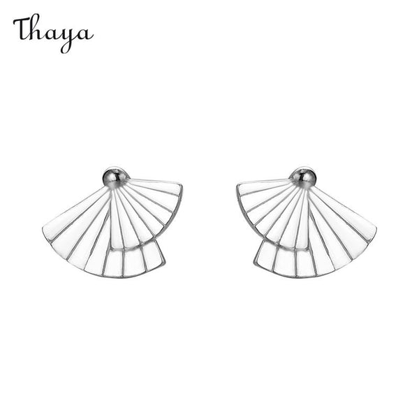 Thaya 999 Silver Fan Ear Studs