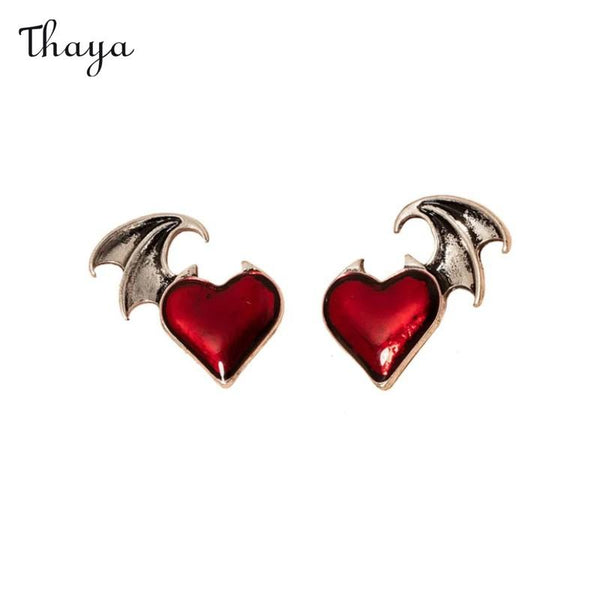 Thaya Wing Heart Earrings
